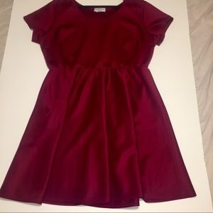 EUC 22/24 Burgundy Red Society Dress